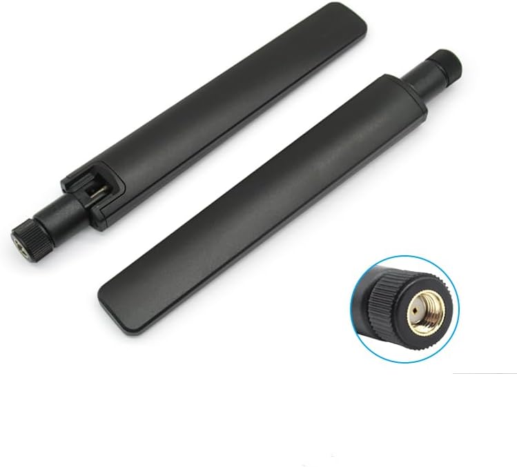 TREADALT-TEC 2X Dual Band WiFi 6E 2.4GHz 5GHz 5.8GHz 10dBi MIMO RP-SMA Male Antenna for WiFi Router PCIe Wireless Network 6E Card USB Adapter Security IP Camera Video Surveillance Monitor ASUS RT-AC68u Router - Image 1
