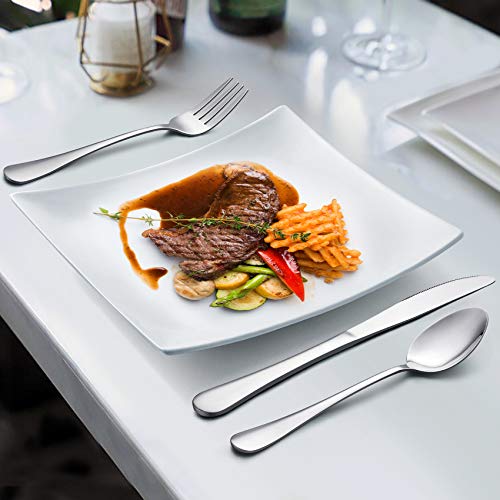 LIANYU 24-Piece Forks and Spoons Silverware Set, 12 Teaspoon and 12 Salad Fork, Stainless Steel Flatware Cutlery Set for Home Kitchen Hotel, Mirror Finished, Dishwasher Safe - Image 5