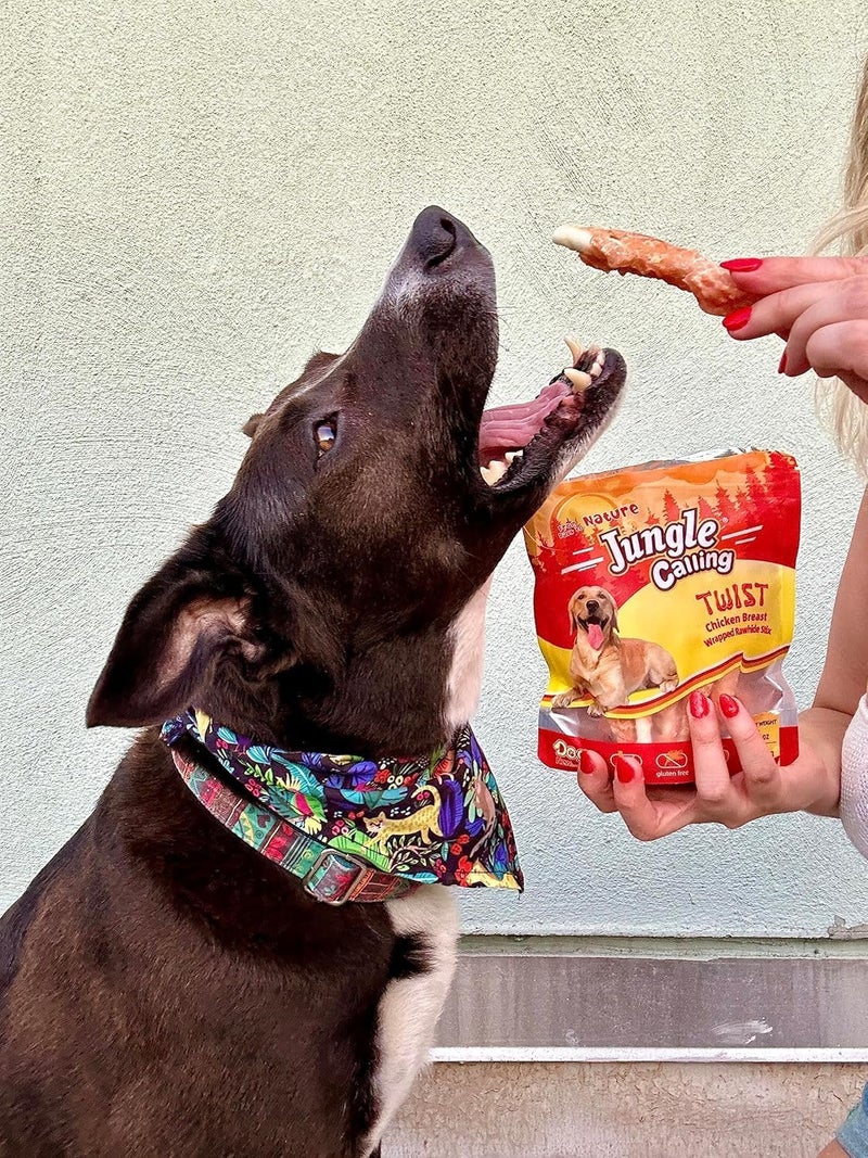 Jungle Calling Dog Treats, Chicken Wrapped Rawhide Sticks for Dogs, Delicious and Nutritious Training Reward Treats and Dog Chews Snacks, 6 oz - Image 5
