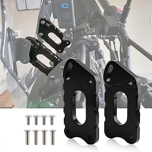 PACEWALKER CNC Adjuster Windshield Risers for Kawasaki KLR650 2022 2023 2024 Motorcycle Windshield Bracket Adjustable Angle Heightening - Image 1