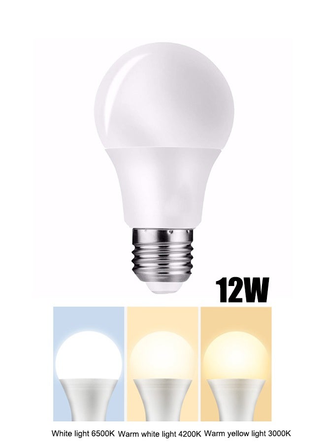 Generic LED Globe Bulb 12W Light Bulbs Equivalent Bulbs Base Light Bulb for Ceiling Fan Home Lighting Energy Saving Lamp Pendant Lamp Household Lighting Clear White Light Yellow Warm Light Three Color Dimming  - Image 1