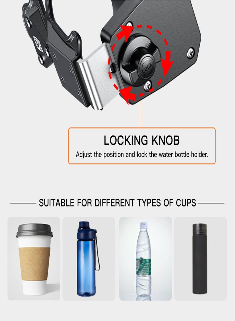 Kewig Bike Water Bottle Holder Rotatable Motorcycle Drink Holder Bicycle Water Bottle Mount Cage Fits Bike Stroller Motorcycle - Image 3