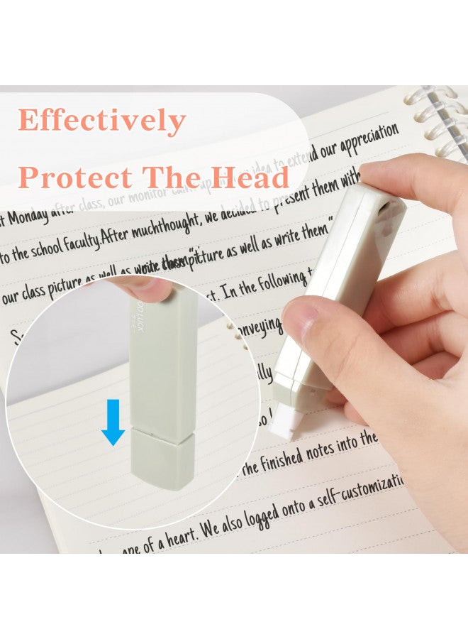 Temiary 6Pcs Mini White Out Tapes for Instant Correction, Cute Whiteout for Writing, Aesthetic Correction Tape Set Easy To Use for Students School Office Supplies (Green) - Image 3