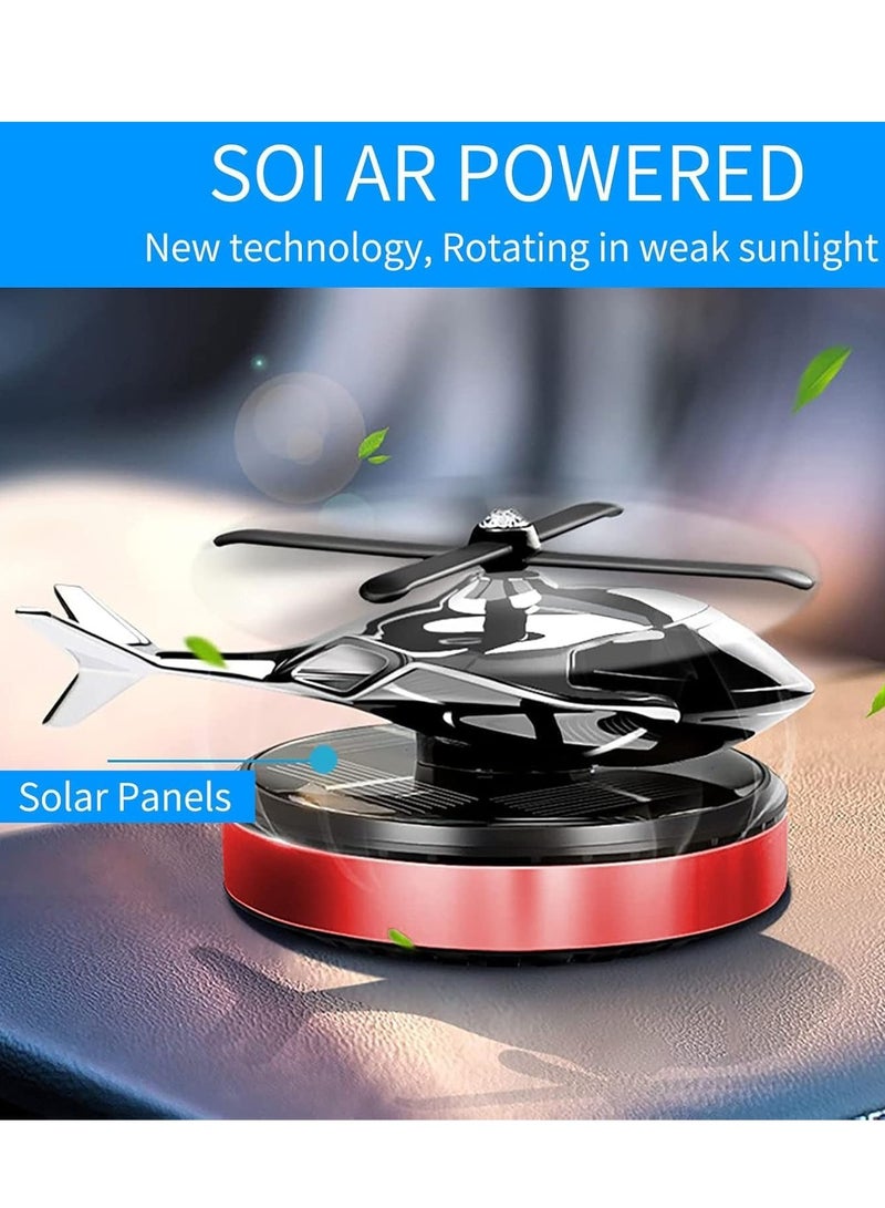 Helicopter Car Air Freshener, Rotating Solar Car Perfume – Osmanthus & Vanilla Scent, Airplane Design – Unique Auto Air Freshener for Car, Home, and Office – Eco-Friendly & Stylish Aromatherapy