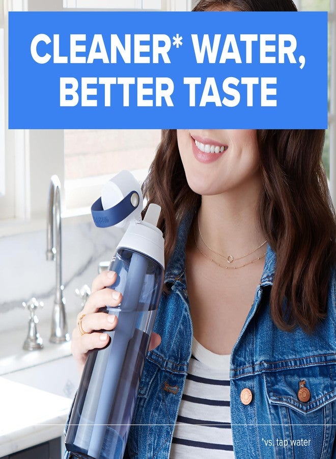 Brita Hard-Sided Plastic Premium Filtering Water Bottle, BPA-Free, Reusable, Replaces 300 Plastic Water Bottles, Filter Lasts 2 Months or 40 Gallons, Includes 1 Filter, Blush - 26 oz - Image 4