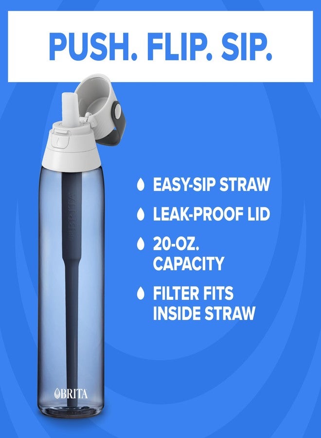 Brita Hard-Sided Plastic Premium Filtering Water Bottle, BPA-Free, Reusable, Replaces 300 Plastic Water Bottles, Filter Lasts 2 Months or 40 Gallons, Includes 1 Filter, Blush - 26 oz - Image 2
