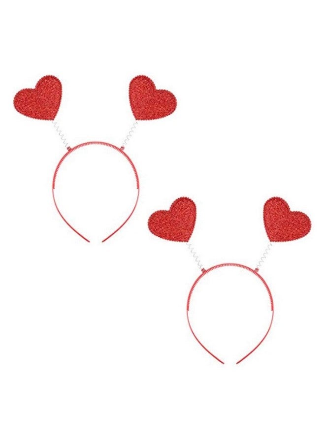 Soochat عصابة رأس عيد الحب على شكل قلب أحمر - 2 قطعة - Image 2