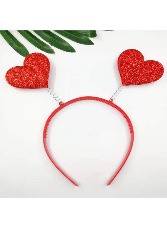 Soochat عصابة رأس عيد الحب على شكل قلب أحمر - 2 قطعة - Image 3