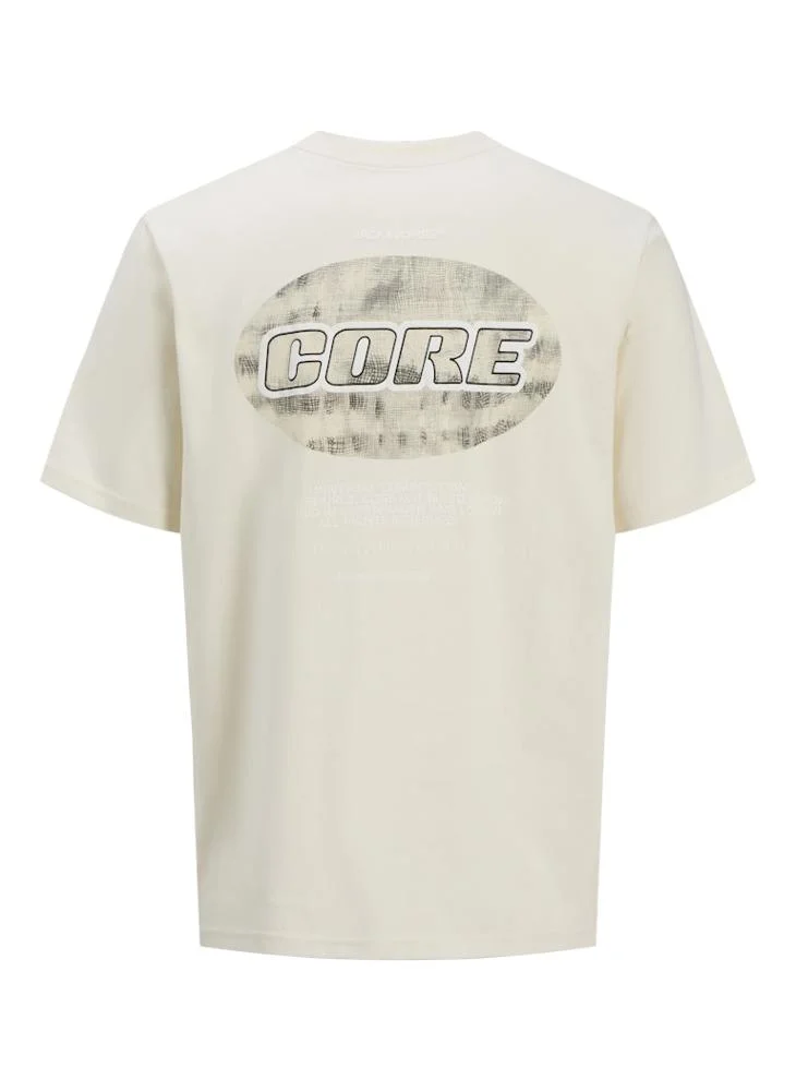 JACK & JONES Jcolido Aop Back Print Crew Neck T-Shirt