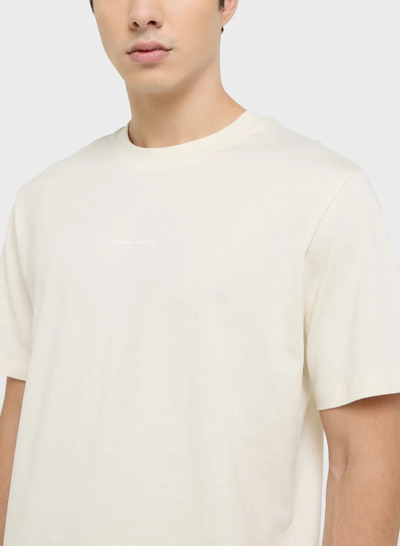 JACK & JONES Aop Back Print Regular Fit T-Shirt