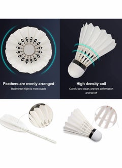 KASTWAVE Tech Badminton Shuttlecock, Advanced Goose Feather Shuttlecocks, 12Pcs Feather Shuttlecocks Training Badminton Balls for Indoor Outdoor Sports Training  - Image 3