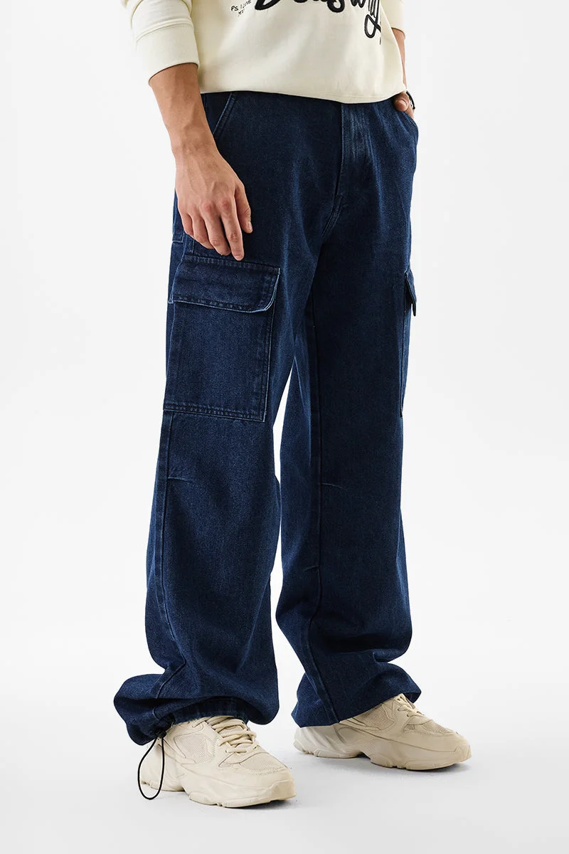 SNITCH جينز كارغو بقصة واسعة ومظهر أنيق