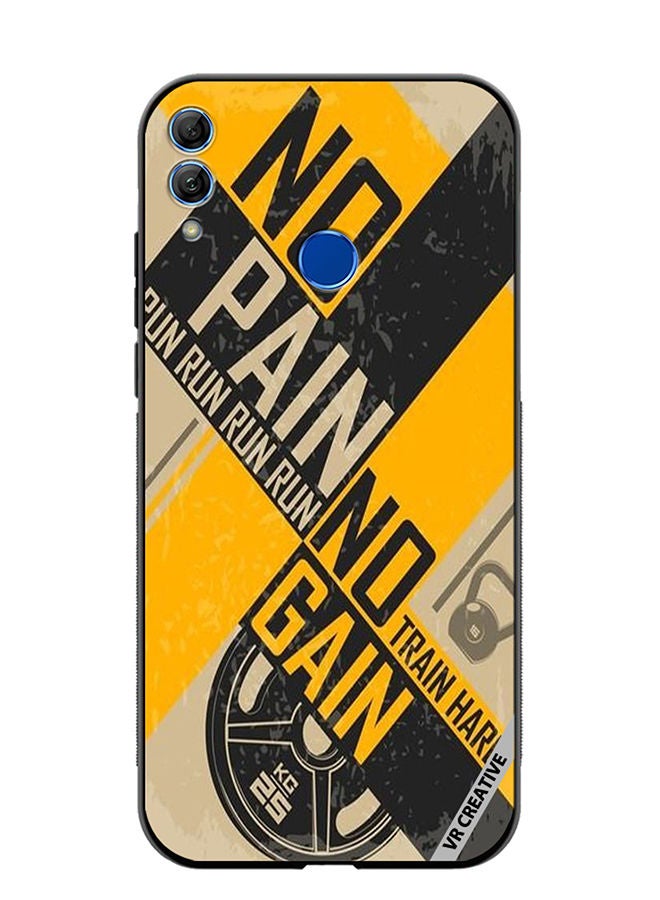 Protective Case Cover For Honor 10 Lite No Pain No Gain Design Multicolour