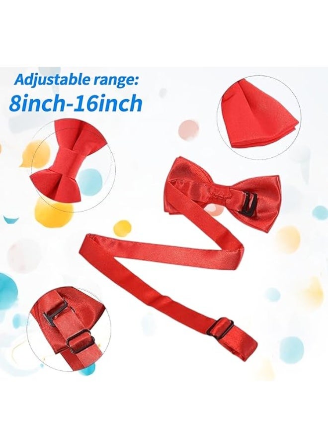 Child's Adjustable Red Suspenders and Bow Tie Set for Boys and Girls 6 Months to Ideal for Daily Wear Photoshoots and Special Occasions, One Size - Image 2