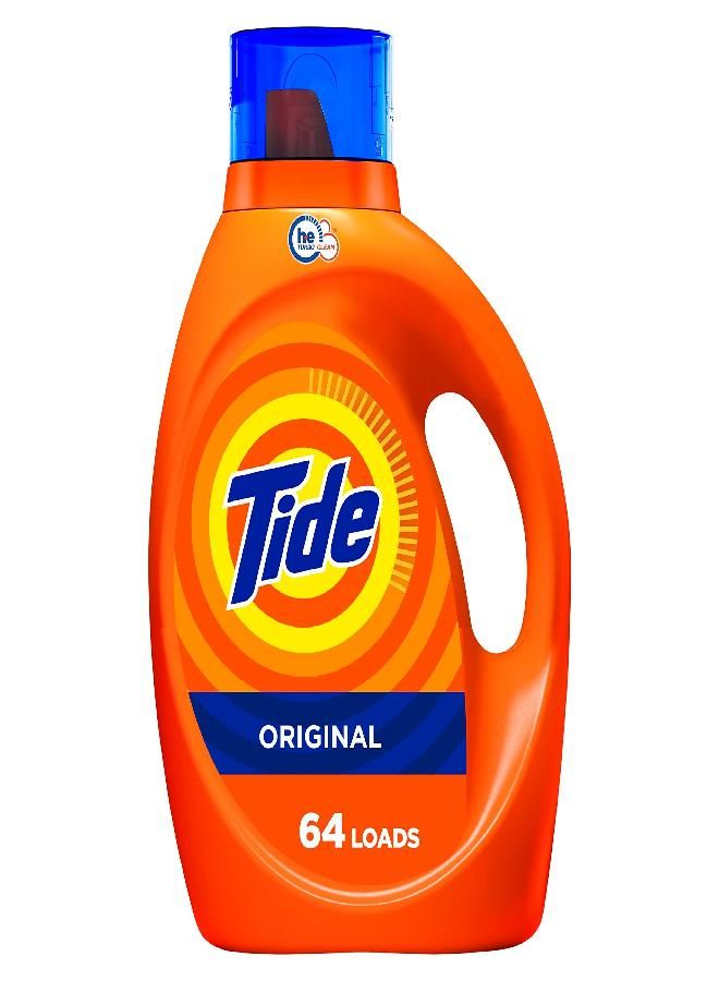 Tide Tide Laundry Detergent Liquid Soap, High Efficiency (He), Original Scent, 64 Loads  - Image 1