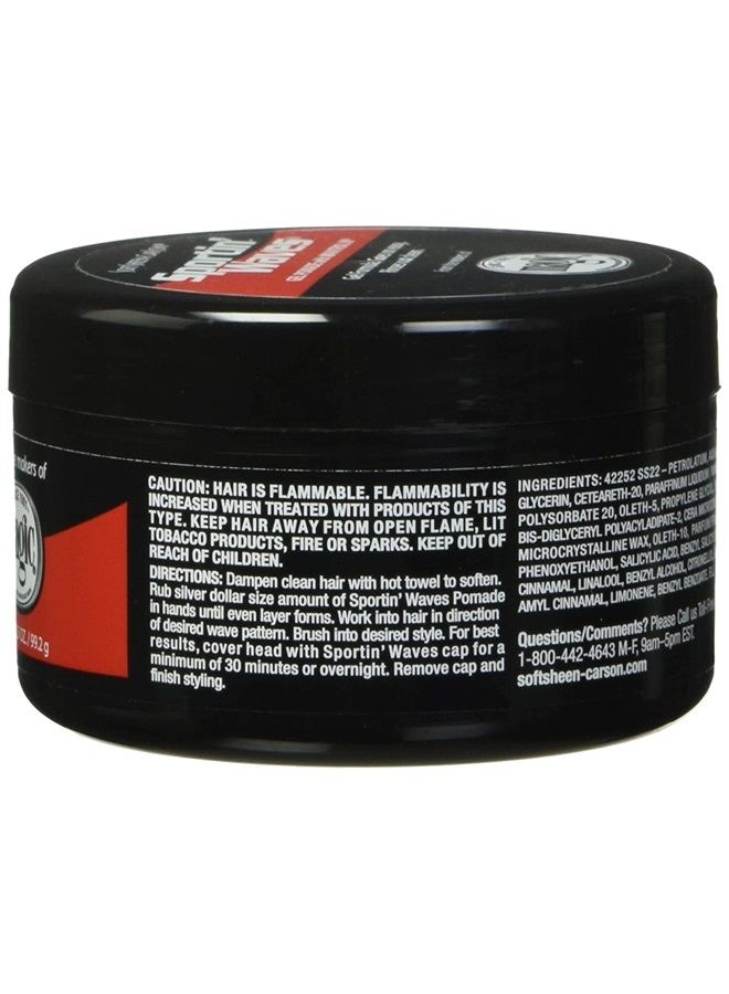 SoftSheen-Carson مرطبان جل Soft Sheen Sportin Waves سعة 3.5 أونصة/Wavitrol (103 مل) (عبوة من قطعتين) - Image 2