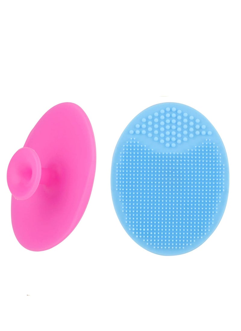 Luckyiren Face Scrubber,2 Pack Soft Silicone Scrubbies Facial Cleansing Pad Face Exfoliator Face Scrub Face Brush Silicone Scrubby for Massage Pore Cleansing Blackhead Removing Exfoliating,Cool Gift for Girl  - Image 1