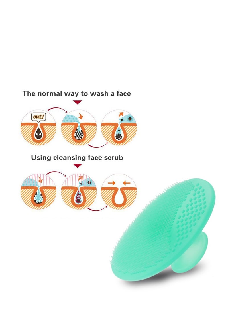 Luckyiren Face Scrubber,2 Pack Soft Silicone Scrubbies Facial Cleansing Pad Face Exfoliator Face Scrub Face Brush Silicone Scrubby for Massage Pore Cleansing Blackhead Removing Exfoliating,Cool Gift for Girl  - Image 4