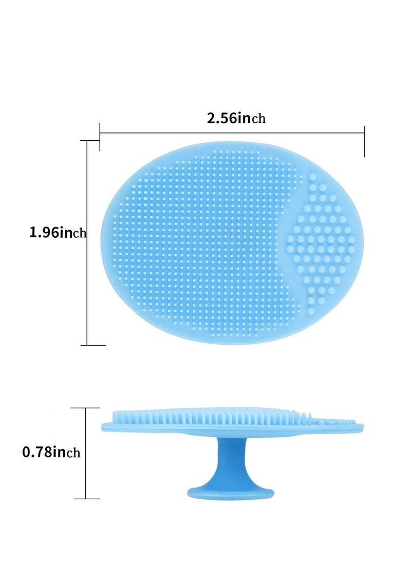 Luckyiren Face Scrubber,2 Pack Soft Silicone Scrubbies Facial Cleansing Pad Face Exfoliator Face Scrub Face Brush Silicone Scrubby for Massage Pore Cleansing Blackhead Removing Exfoliating,Cool Gift for Girl  - Image 2