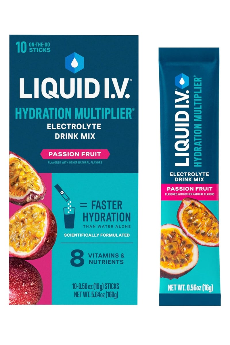 Liquid I.V. Passion Fruit Hydration Drink Mix 10 Count, 0.56 Oz