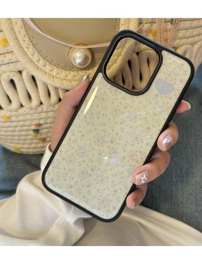 NIBEMINENT Rose Petals Protective TPU Case Cover For IPhone 16, Blue Green