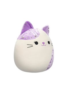 Squishmallows دميه قطة بيضاء مخملية متوسطة 12 بوصة بأذنين بنفسجيتين وبقعة مرخصة رسميًا من كيلي توي هدية ملونة ناعمة للأطفال البنات والأولاد قابلة للغسل لينة لجميع الأعمار  - Image 2