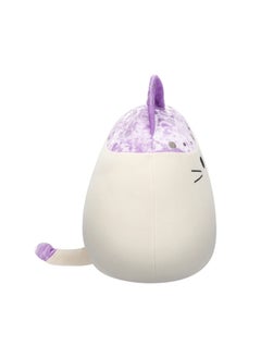 Squishmallows دميه قطة بيضاء مخملية متوسطة 12 بوصة بأذنين بنفسجيتين وبقعة مرخصة رسميًا من كيلي توي هدية ملونة ناعمة للأطفال البنات والأولاد قابلة للغسل لينة لجميع الأعمار  - Image 3