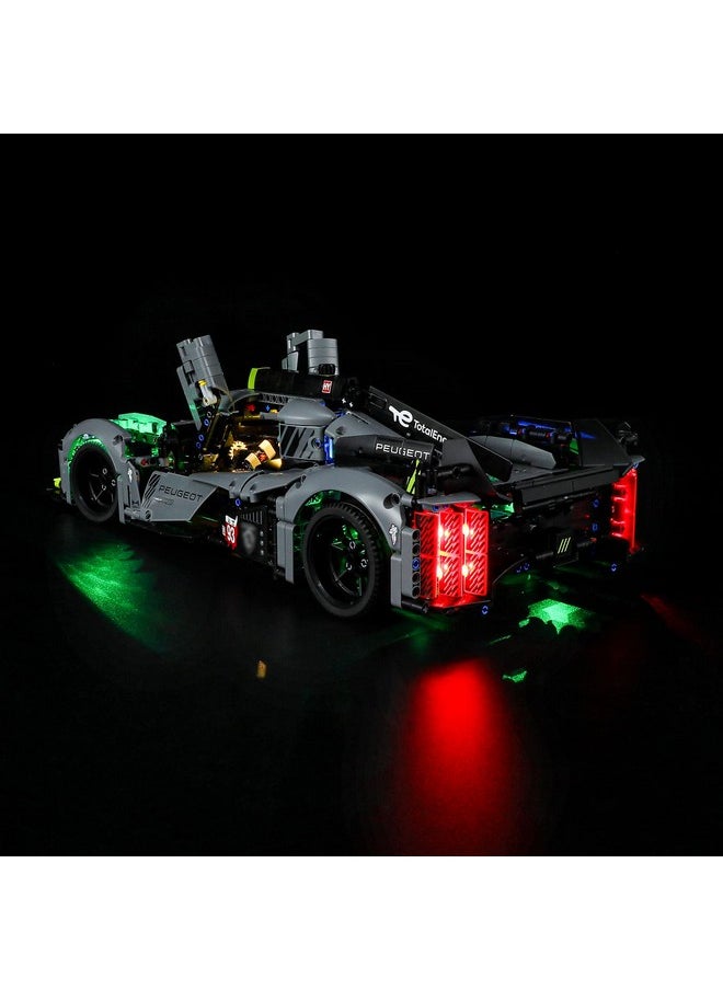 BRIKSMAX BRIKSMAX Led Lighting Kit for LEGO-42156 Peugeot 9X8 24H Le Mans Hybrid Hypercar - Compatible with Lego Technic Building Blocks Model- Not Include Lego Set  - Image 3