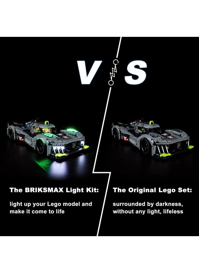 BRIKSMAX BRIKSMAX Led Lighting Kit for LEGO-42156 Peugeot 9X8 24H Le Mans Hybrid Hypercar - Compatible with Lego Technic Building Blocks Model- Not Include Lego Set  - Image 5