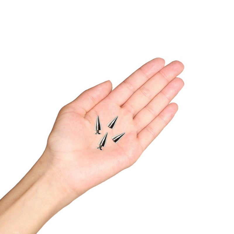 DYWISHKEY 100pcs 15mm Bullet Cone Spike and Stud Metal Screw Back for DIY Leather-Craft - Image 3