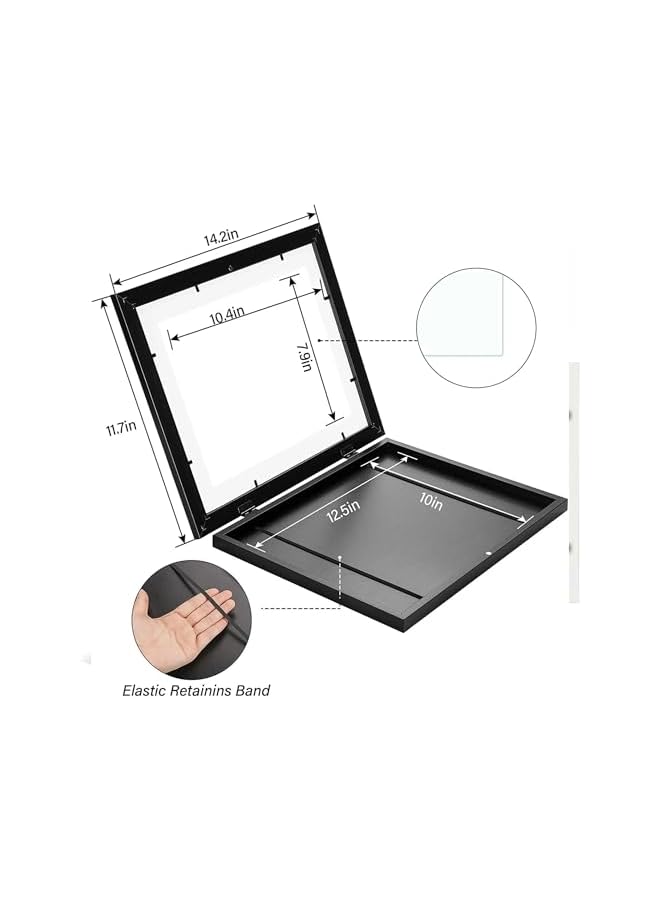 The Bros 3 Pack wall art Frames with glass, 8.5x11 inches frame A4 frame Front Opening Artwork Frames for home wall decor Art, Holds 50 Pcs - Photography Display, kids art frame & Storage.Picture display - Image 3