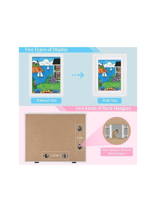 The Bros 3 Pack wall art Frames with glass, 8.5x11 inches frame A4 frame Front Opening Artwork Frames for home wall decor Art, Holds 50 Pcs - Photography Display, kids art frame & Storage.Picture display - Image 5