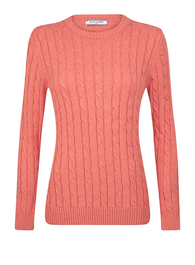 فيليكس هاردي V-Neck Cable Knit Pullover