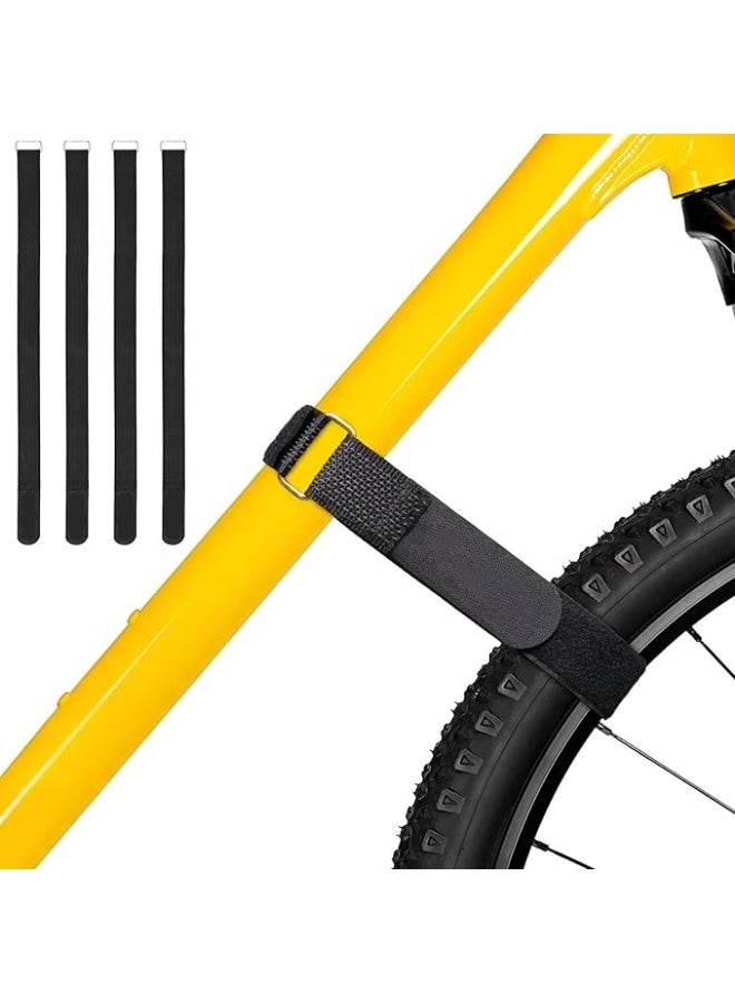 Generic Bike Rack Straps, 4-Pack Adjustable Bike Wheel Stabilizer Strap with Hook and Loop for Car and Wall Mount, for Transportation and Storage - Image 1