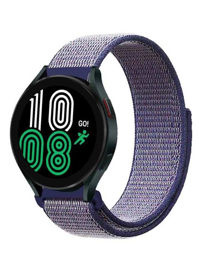 بيرفيي سوار بديل مصنوع من النايلون بتصميم لولبي، ويستخدم لساعة سامسونج جالاكسي 4، بمقاس 40/44 مم. أزرق ميدنايت - Image 2