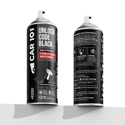 CAR101 Tyre & Trim Restorer | 250ml - Pack of 1| Multi-Purpose Protectant for Plastic, Vinyl & Rubber | Nano Polymers | Revives Faded Exterior Trim & Bumpers | Restores Shine & Prevents Fading - Image 2