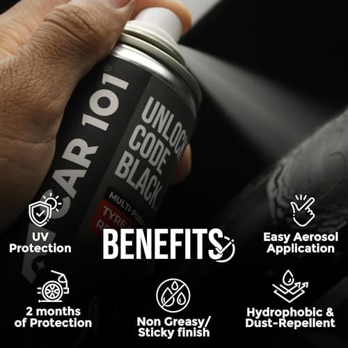 CAR101 Tyre & Trim Restorer | 250ml - Pack of 1| Multi-Purpose Protectant for Plastic, Vinyl & Rubber | Nano Polymers | Revives Faded Exterior Trim & Bumpers | Restores Shine & Prevents Fading - Image 5