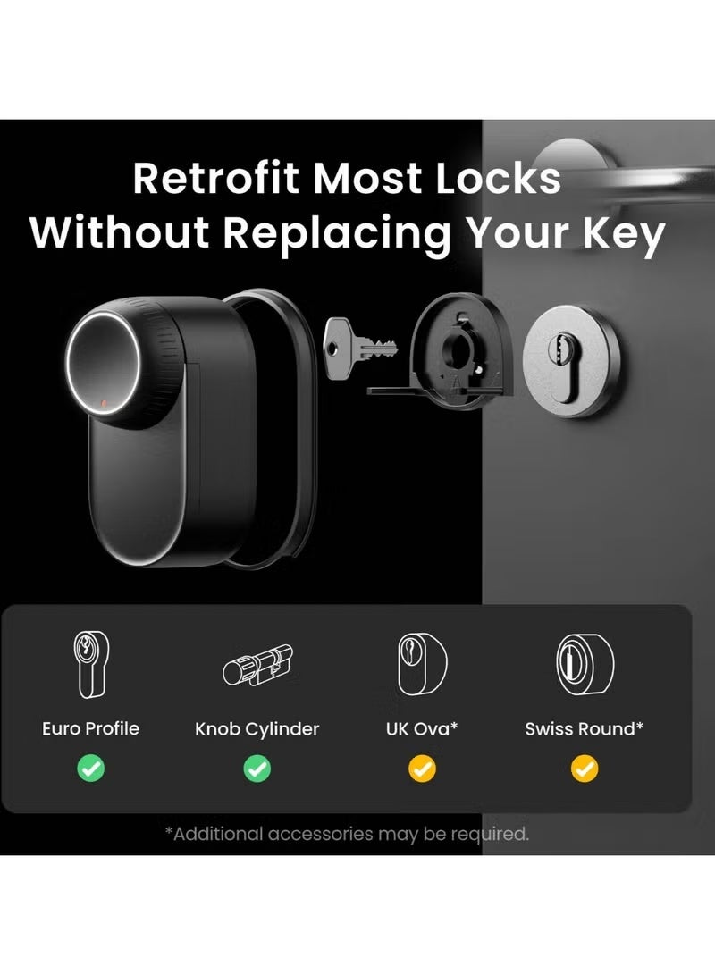 SwitchBot Lock Ultra Smart Door Lock, Fingerprint, NFC, Passcode, Bluetooth & Wi-Fi Hub, Keyless Entry for Home & Office, Easy Installation, Works with Alexa, Google & Apple Home - Image 4