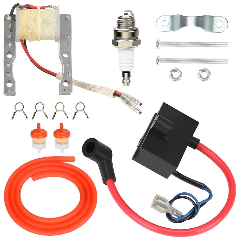 YOXUFA Motorized Bike CDI Ignition Coil Magneto Coil Kit for 2 Stroke 49cc 50cc 66cc 80cc 100cc PK80 BT80 YD100 Engine Gas Motorized Bike Bicycle Parts
