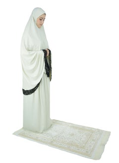 DAMAS COLLECTION Two Piece Islamic prayer dress women with Lace - Prayer Clothes for Women - Prayer Abaya For women - Jilbab 2 piece, Umrah essentials for women - Prayer set  - Image 2