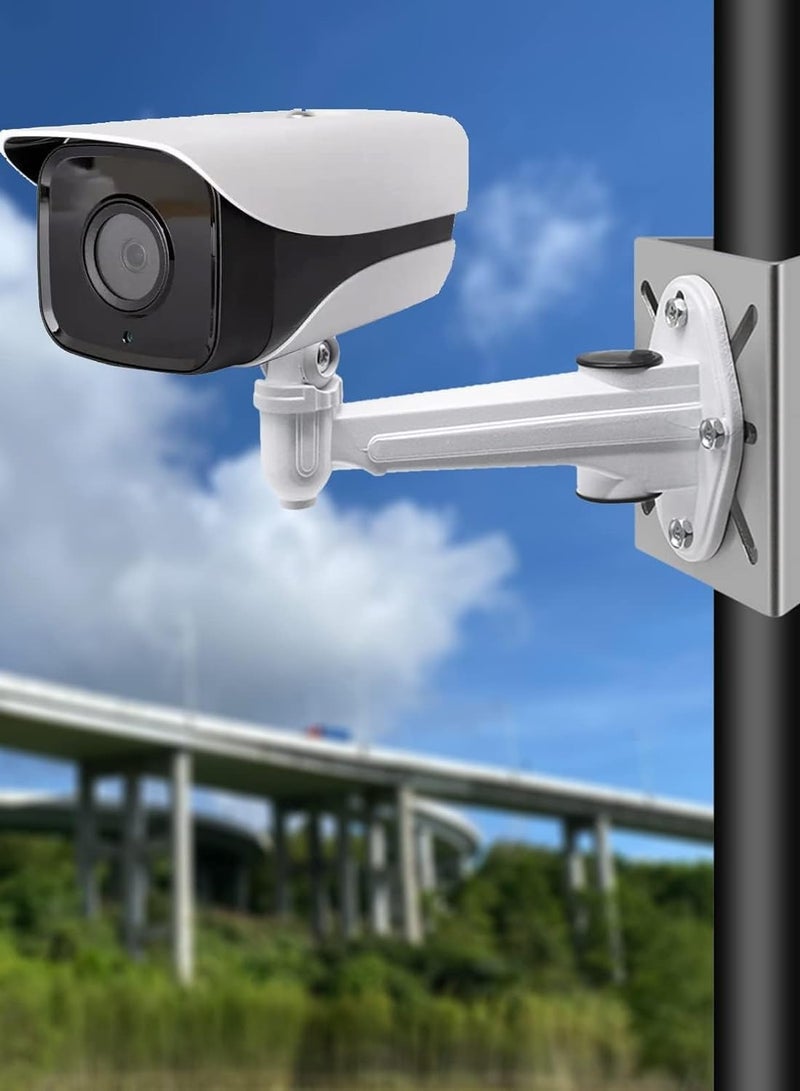 Arabest Universal Vertical Pole Mount for Security Camera, Stainless Steel Mounting Corner Bracket with 3 Loop Pipe Clamps, Solid Metal Mounting Corner Bracket for Cameras LED Wall, Solar Panels - Image 4