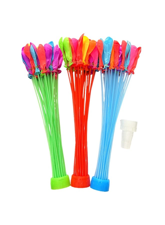 111 Rapid-Filling Self-Sealing Neon Colored Instant Water Balloons for Outdoor Family, Friends, Children Summer Fun (3 Bunches, 111 Balloons) - Image 1