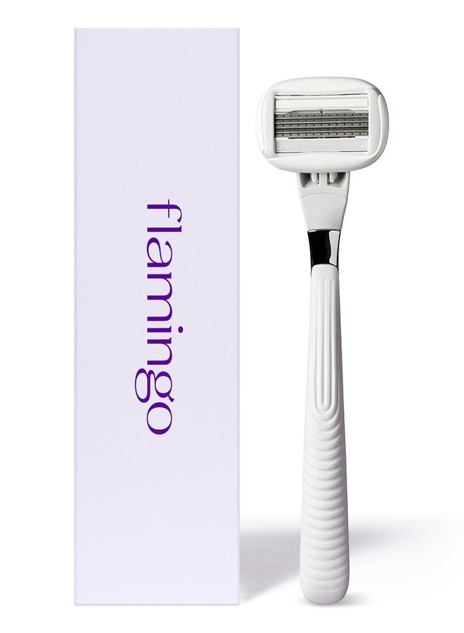 Flamingo Razors for Women, 1 Razor (Polished Chrome) Handle and 1 Razor Blade Refill - Image 1
