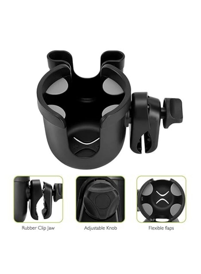 Stroller Cup Holder with Phone Holder, Bike Cup Holder,  2-in-1 Cup Phone Holder for Stroller, Bike, Wheelchair, Walker, Scooter - Image 4
