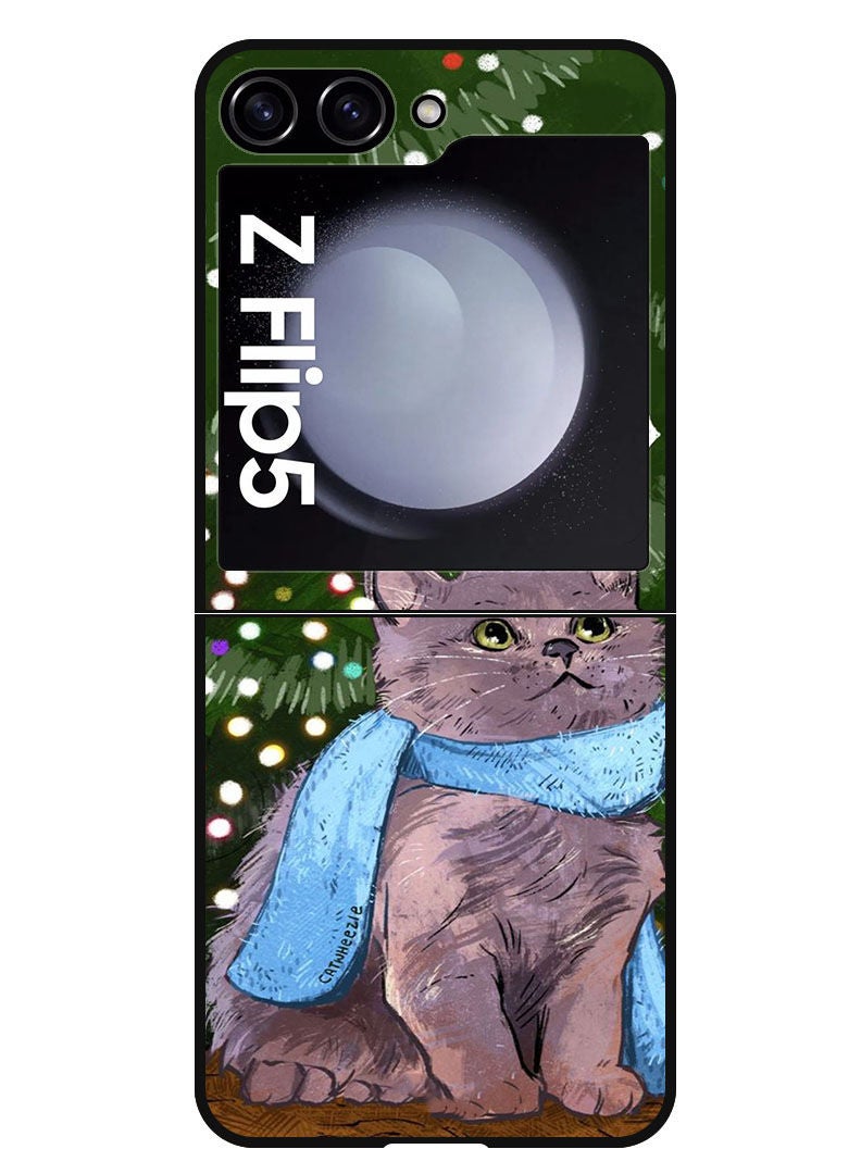 Theodor Protective Case Anti Scratch Shock Proof Bumper Cover For Samsung Galaxy Z Flip 5 Cute Cat - Image 1