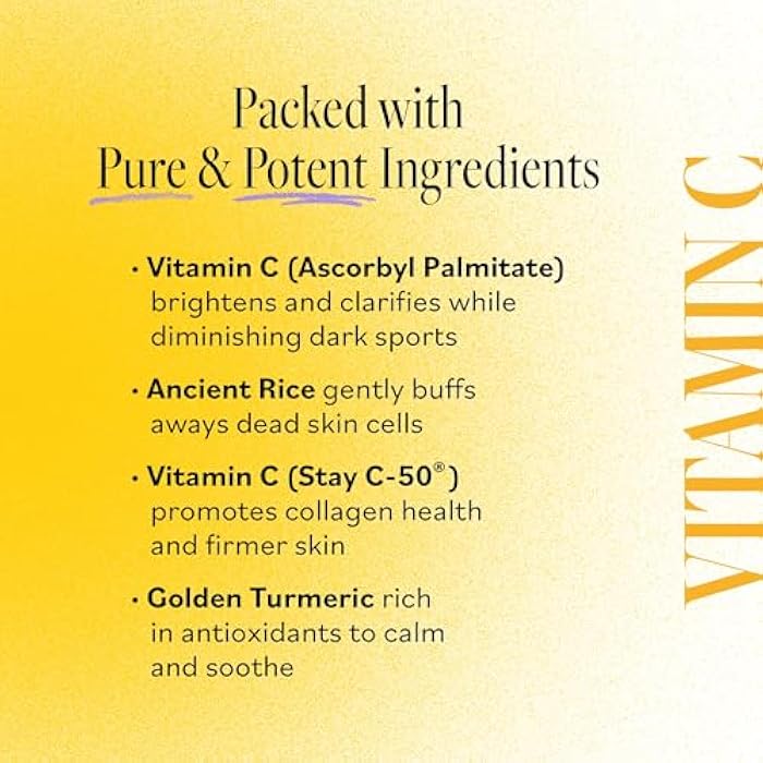 derma-e Derma E Vitamin C Gentle Daily Cleansing Paste, 4.0 Oz, Vitamin C Face Mask or Facial Wash with Turmeric, Brightening and Clarifying Facial Mask and Scrub - Image 3