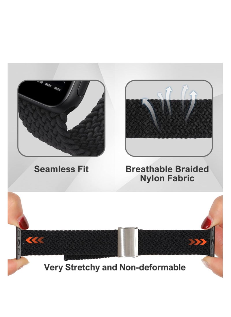 Generic - Adjustable Braided Solo Loop Sport Band for iWatch Ultra Compatible with Apple Watch Bands 49/42/44/45mm Women Men - Image 1