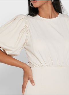GHOSPELL Puff Sleeve Bodycon Dress  - Image 3