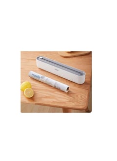Spaceshoop Plastic Wrap Dispenser with Cutter Aluminum Foil Dispenser Refillable Wrap Dispenser Plastic Food Wrap Dispenser Cling Film Dispenser with Cutter  - Image 1