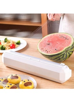 Spaceshoop Plastic Wrap Dispenser with Cutter Aluminum Foil Dispenser Refillable Wrap Dispenser Plastic Food Wrap Dispenser Cling Film Dispenser with Cutter  - Image 5
